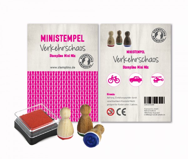 Mini Stempel Stempelset 3er Pack Verkehrschaos