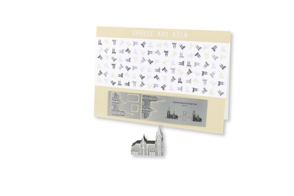 Stainless Steel Greeting Card - Cologne Cathedral