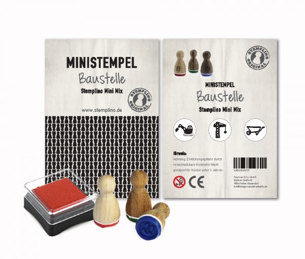 Mini Stempel Stempelset 3er Pack Baustelle