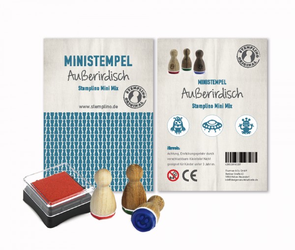 Mini Stempel Stempelset 3er Pack Außerirdisch