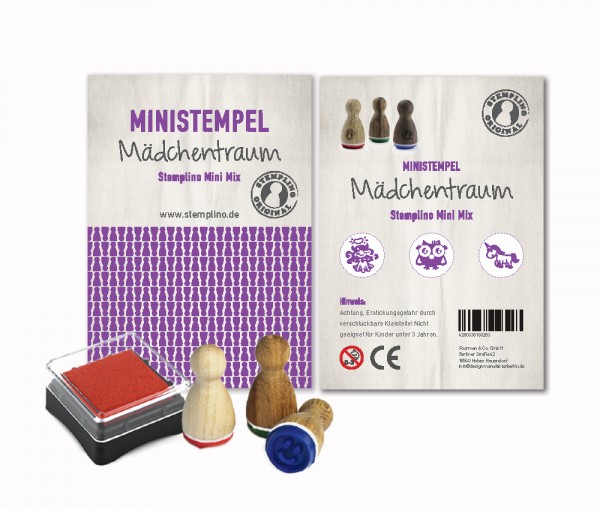 Mini Stempel Stempelset 3er Pack Mädchentraum