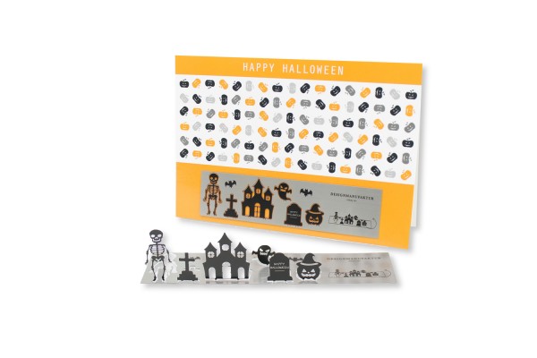 Stainless Steel Greeting Card - Halloween