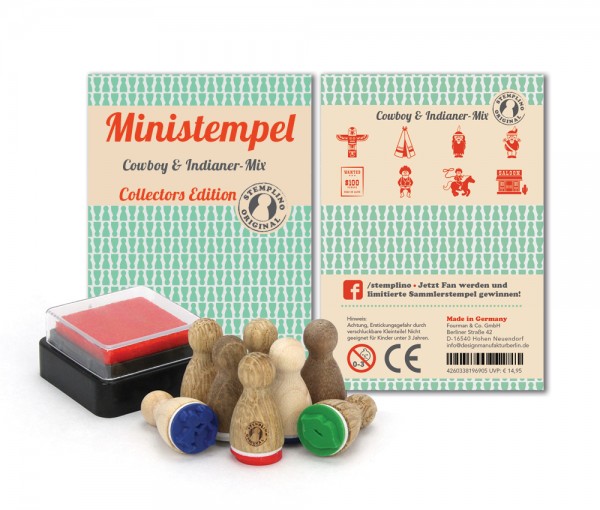 Ministempel Cowboy & Indianer - Mix