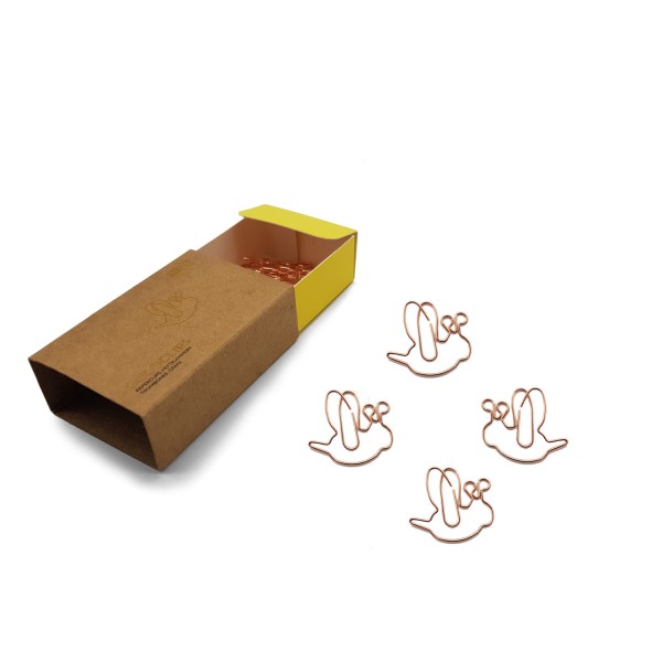 GOLDCLIP Büroklammer Biene in roségold - Heftklammern mit Verpackung (Inh. 15 Stück)
