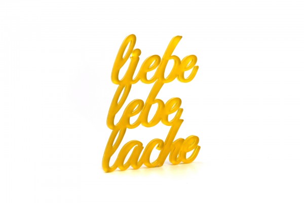 Acryltypo® - Liebe lebe lache