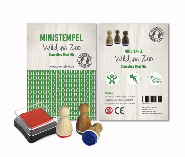 Mini Stempel Stempelset 3er Pack Wild im Zoo